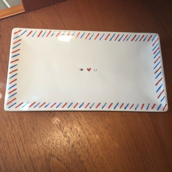 West elm Love Letter Tray Plate Trinket Dish Valentine's Gift - Picture 2 of 7